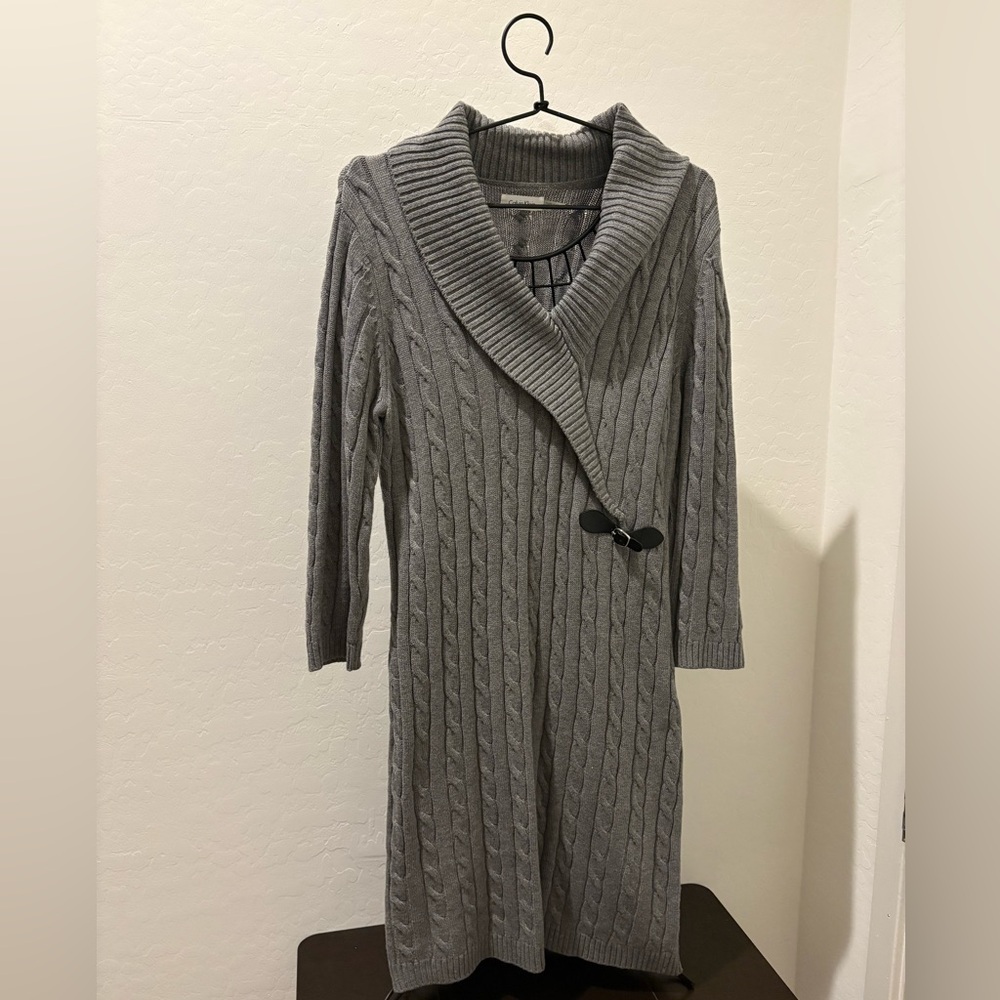 Gray Cable Knit Dress - image 1